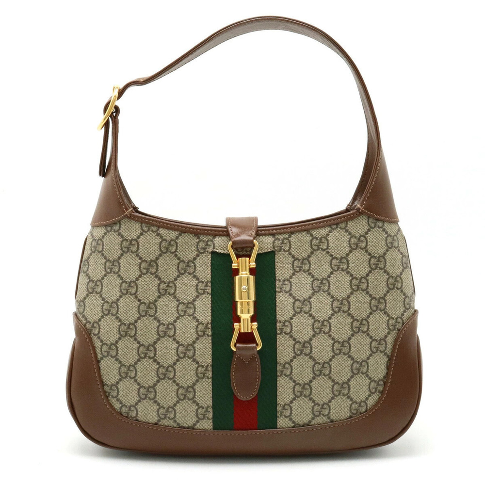 Gucci Jackie Hobo GG Supreme Shoulder Bag One Shoulder Leather Beige Cream Brown